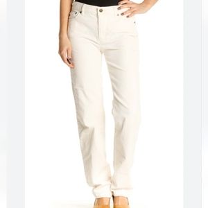 Ralph lauren off white straight leg womens pants jeans